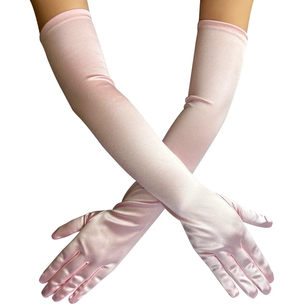 Довгі атласні рукавички honey fashion accessories s/m/l рожеві (30к048) - Фото 2 Довгі атласні рукавички honey fashion accessories s/m/l рожеві (30к048) - изображение 2