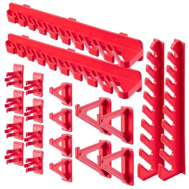 Tablica warsztatowa Kadax Lokke K7705 58 x 39 cm 26 elementów Czerwona (5903699468579) - obraz 3