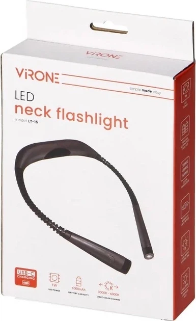 Latarka na szyję ORNO Li-po 1000mAh LT-15 (5908254842825) - obraz 4