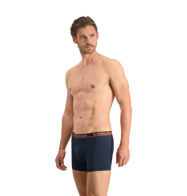 Трусы-боксеры Head BASIC BOXER 2P темно-синий, оранжевый Чел XL - Фото 2 Трусы-боксеры Head BASIC BOXER 2P темно-синий, оранжевый Чел XL - изображение 2
