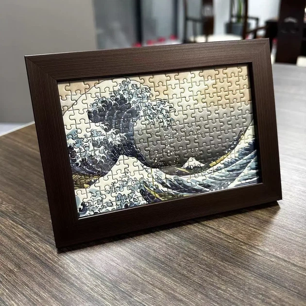 Мини-пазл в пробирке «The Great Wave off Kanagawa» Хокусая MP-TGWoK 150 деталей - изображение 4