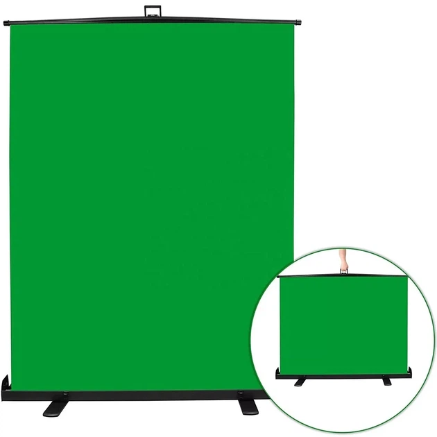 Мобильный фон хромакей GreenBean Chromakey Screen 2х2 м зеленый раскладной в кейсе с пантографом - изображение 4