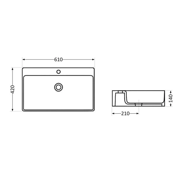 Раковина Qtap Nando LT 610х420х140 White QT12116146W - Фото 2 Раковина Qtap Nando LT 610х420х140 White QT12116146W - изображение 2