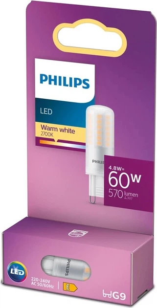 Żarówka LED Philips Capsule G9 4.8 W 570 lm 15000 h Warm white 929002055103 (8718699774073) - obraz 2