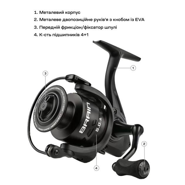 Катушка Brain Classic 3000 4+1BB - Фото 6 Катушка Brain Classic 3000 4+1BB - изображение 6