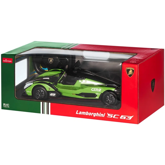 Машинка Rastar Lamborghini SC63 LMDH 1:14 Зеленый - изображение 3