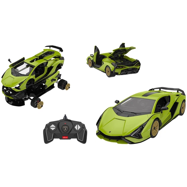 Машинка-конструктор Rastar Lamborghini Sian 1:18. Зеленый - Фото 3 Машинка-конструктор Rastar Lamborghini Sian 1:18. Зеленый - изображение 3