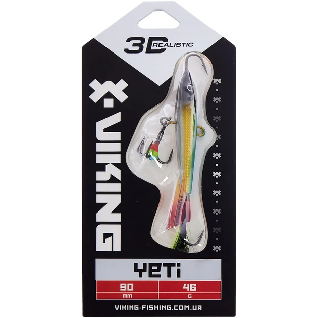 Балансир Viking Fishing Yeti Ice Jig 90mm 46.0g #2 Green Glam - изображение 2