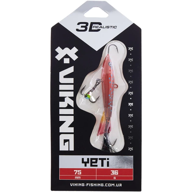 Балансир Viking Fishing Yeti Ice Jig 75mm 36.0g #7 Coral Trout - изображение 2