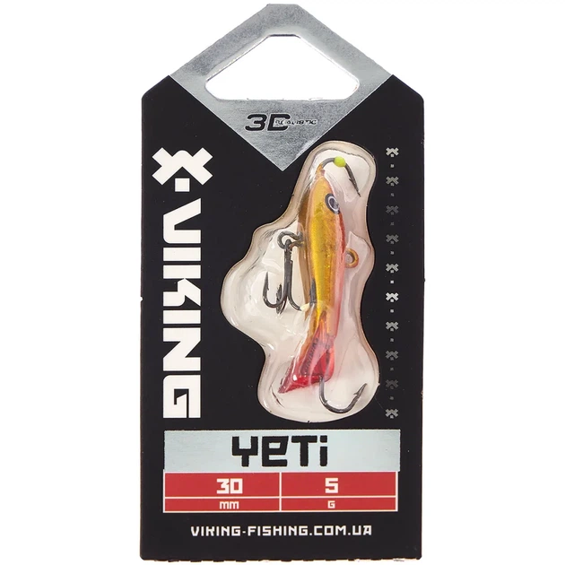 Балансир Viking Fishing Yeti Ice Jig 30mm 5.0g #8 Candle Flame - изображение 2