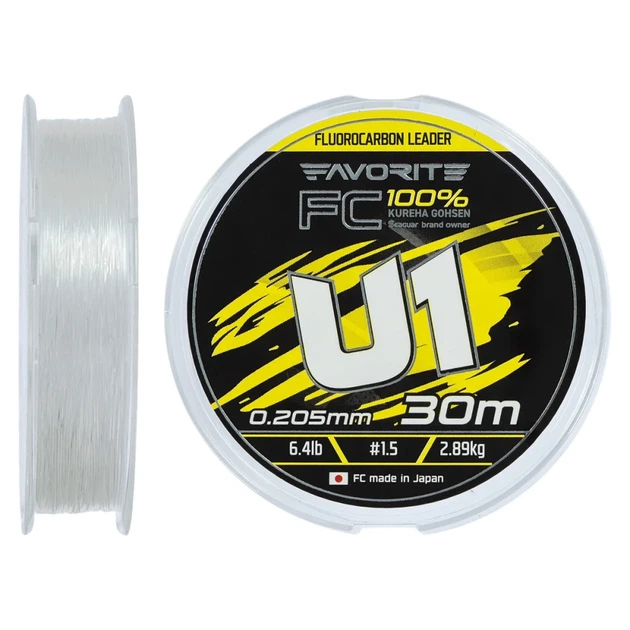 Флюорокарбон Favorite U1 FC 30m #1.5/0.205mm 6.4lb/2.89kg - Фото 1 Флюорокарбон Favorite U1 FC 30m #1.5/0.205mm 6.4lb/2.89kg - изображение 1