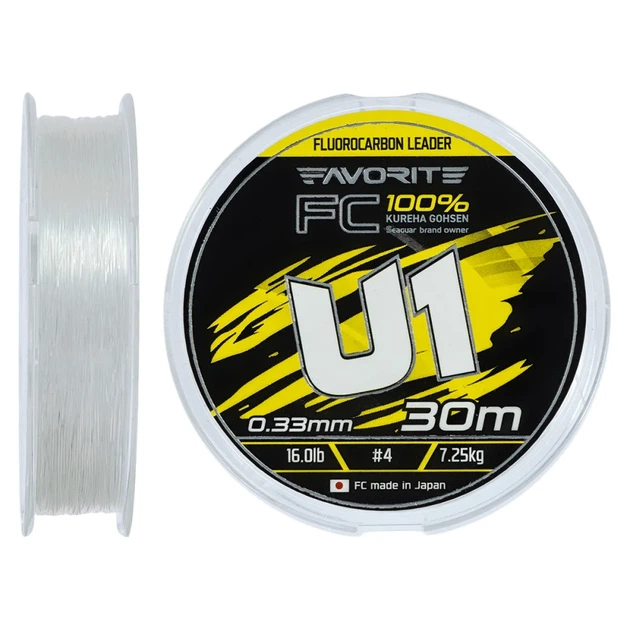 Флюорокарбон Favorite U1 FC 30m #4.0/0.33mm 16.0lb/7.25kg - Фото 1 Флюорокарбон Favorite U1 FC 30m #4.0/0.33mm 16.0lb/7.25kg - изображение 1