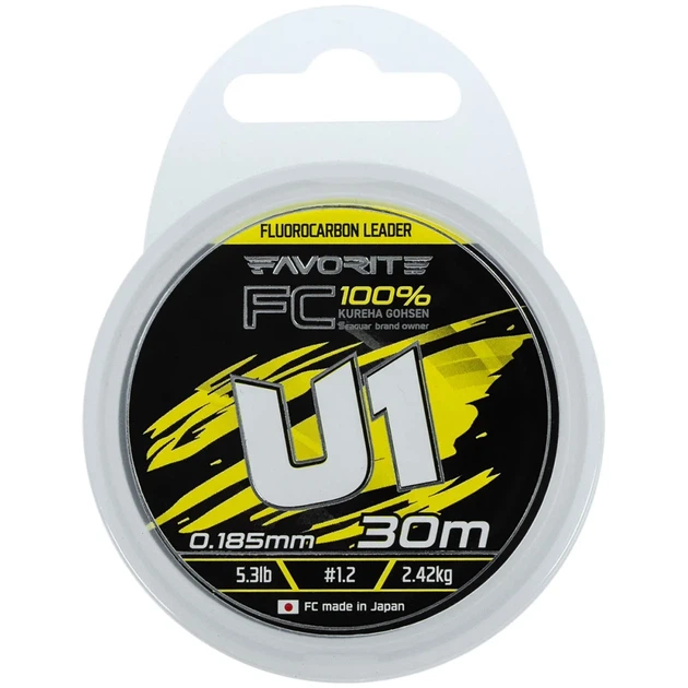 Флюорокарбон Favorite U1 FC 30m #1.2/0.185mm 5.3lb/2.42kg - изображение 2
