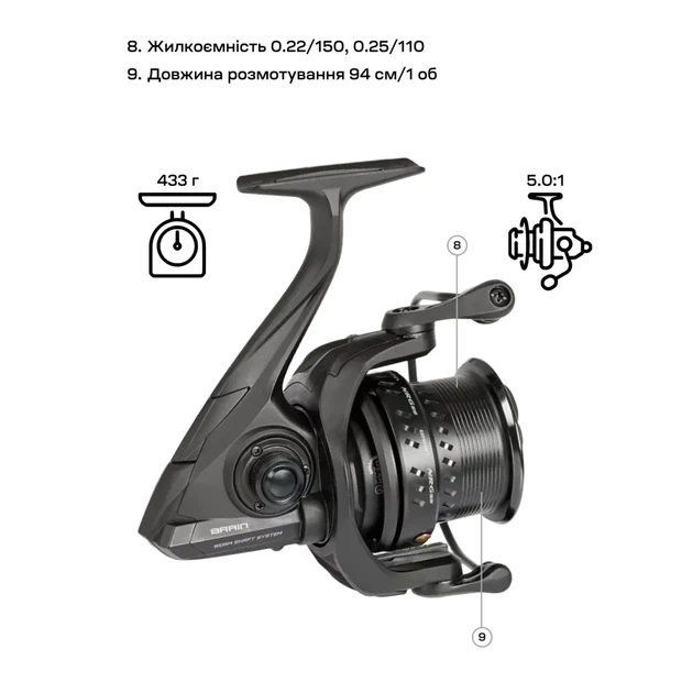 Котушка Brain NRG SE 5500S 10+1BB - зображення 9