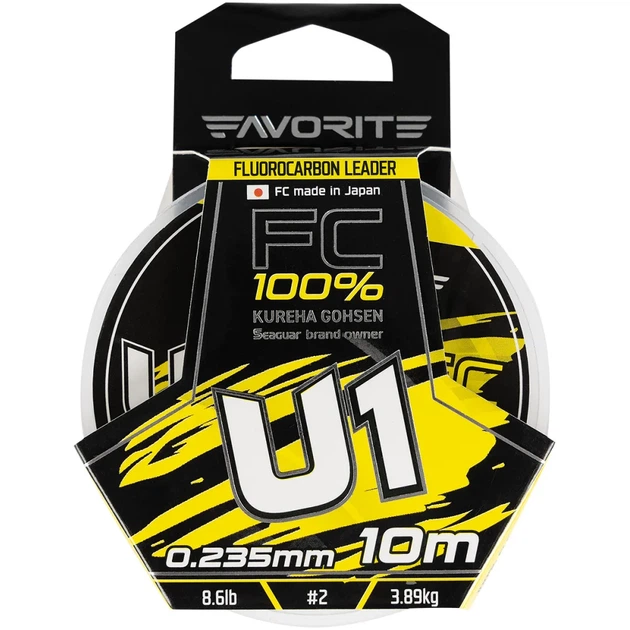 Флюорокарбон Favorite U1 FC 10m #2.0/0.235mm 8.6lb/3.89kg - изображение 2