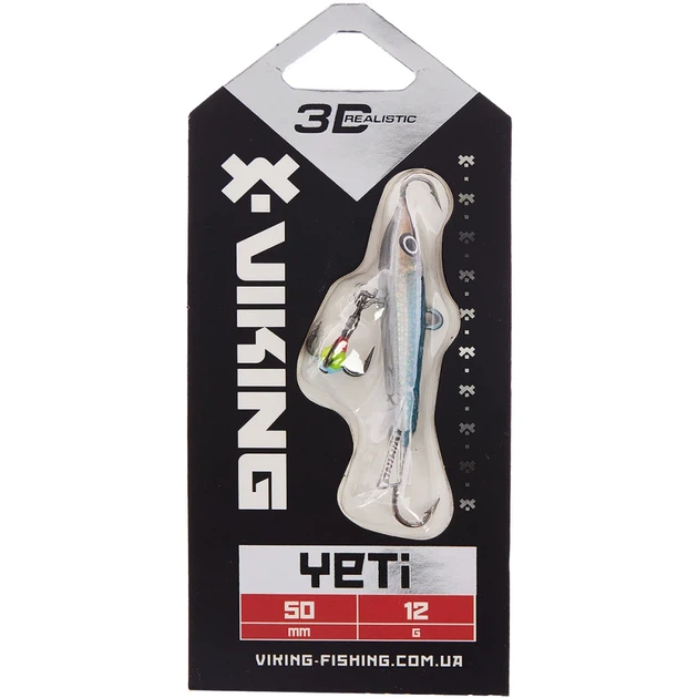 Балансир Viking Fishing Yeti Ice Jig 50mm 12.0g #11 Anchovy - зображення 2
