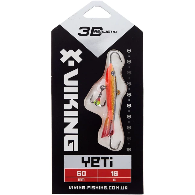Балансир Viking Fishing Yeti Ice Jig 60mm 16.0g #10 Golden Dark - зображення 2