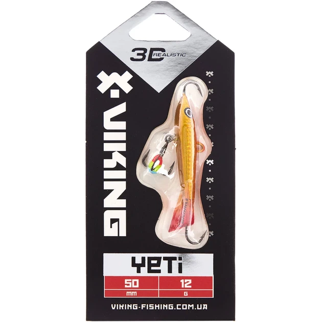 Балансир Viking Fishing Yeti Ice Jig 50mm 12.0g #8 Candle Flame - зображення 2