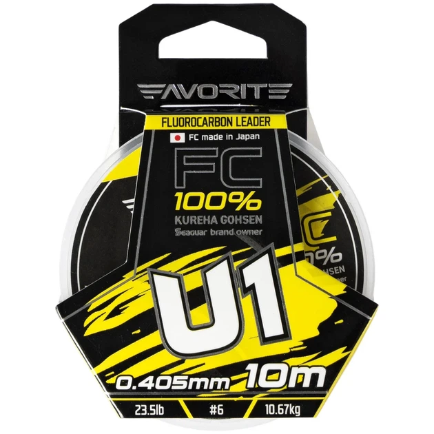 Флюорокарбон Favorite U1 FC 10m #6.0/0.405mm 23.5lb/10.67kg - Фото 2 Флюорокарбон Favorite U1 FC 10m #6.0/0.405mm 23.5lb/10.67kg - изображение 2