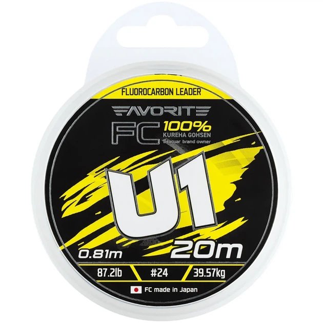 Флюорокарбон Favorite U1 FC 20m #24/0.81mm 87.2lb/39.57kg - изображение 2