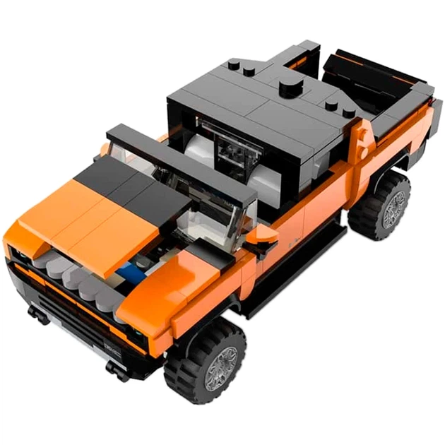Машинка-конструктор Rastar Bricks Hummer EV 1:30 Оранжевый - изображение 2