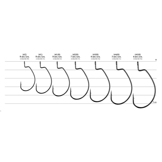 Гачок Decoy Worm25 Hook Wide #1/0 (8 шт/уп) - Фото 2 Гачок Decoy Worm25 Hook Wide #1/0 (8 шт/уп) - зображення 2