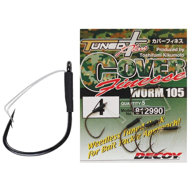 Крючок Decoy Worm105 Cover Finesse 02 (5 шт/уп) - Фото 1 Крючок Decoy Worm105 Cover Finesse 02 (5 шт/уп) - изображение 1