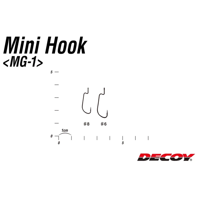 Гачок Decoy Mini Hook MG-1 #6 (10 шт/уп) - Фото 2 Гачок Decoy Mini Hook MG-1 #6 (10 шт/уп) - зображення 2