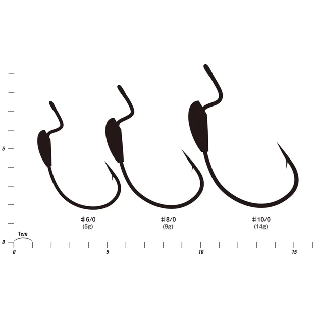 Крючок Decoy Worm126 Weighted Magnum #10/0-14.0g (2 шт/уп) - изображение 2