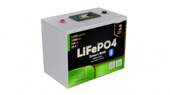 Аккумулятор LiFePO4 KOO 25,6V – 100 Ah (2688Wh) металл LCD (BMS 150A/50А) Smart BT - изображение 2
