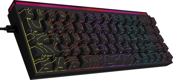 Дротова механічна клавіатура Ajazz NK68 Red switches Side Contour Black (NK68-R-S-B) - Фото 4 Дротова механічна клавіатура Ajazz NK68 Red switches Side Contour Black (NK68-R-S-B) - изображение 4
