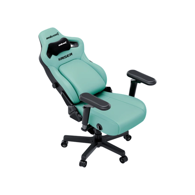 Крісло геймерське ігрове Anda Seat Kaiser 4 V2 Size XL Green PVC - зображення 7