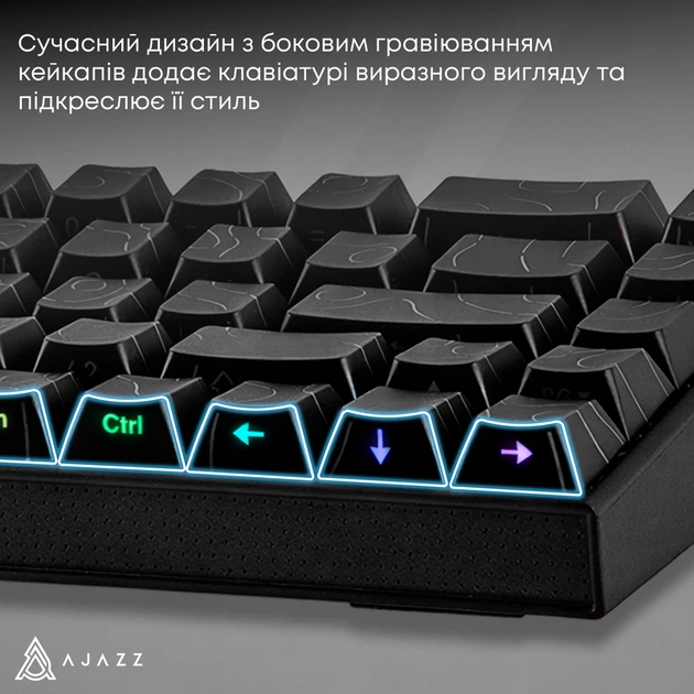 Дротова механічна клавіатура Ajazz NK68 Red switches Side Contour Black (NK68-R-S-B) - Фото 14 Дротова механічна клавіатура Ajazz NK68 Red switches Side Contour Black (NK68-R-S-B) - изображение 14