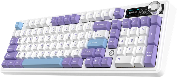 Бездротова механічна клавіатура Ajazz AK980 V2 Maillard Switch White (AK980-V2-M-PWB) - Фото 3 Бездротова механічна клавіатура Ajazz AK980 V2 Maillard Switch White (AK980-V2-M-PWB) - зображення 3