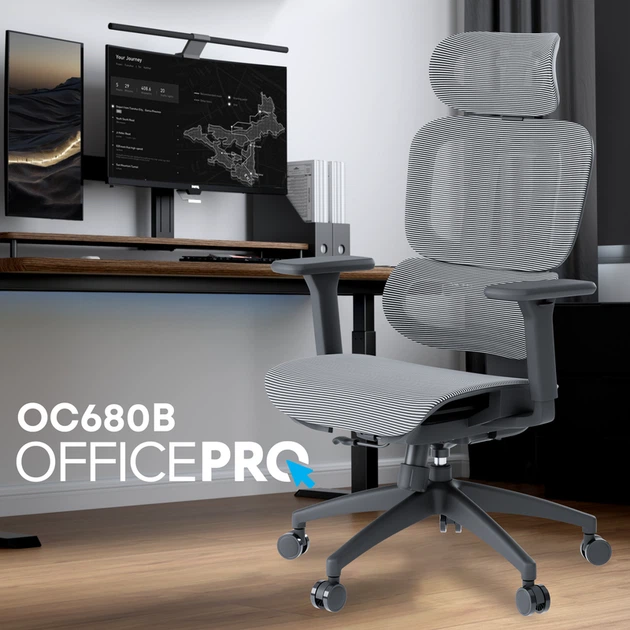 Крісло офісне OfficePro Skyline OC680-B-G-G - зображення 9