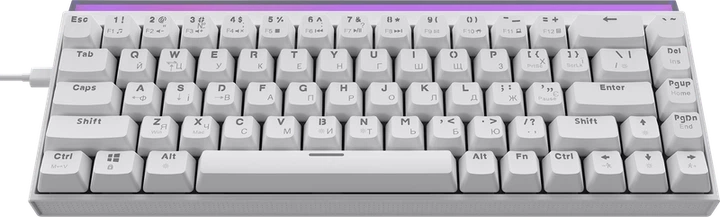 Дротова механічна клавіатура Ajazz NK68 Red switches White (NK68-R-W) - Фото 1 Дротова механічна клавіатура Ajazz NK68 Red switches White (NK68-R-W) - изображение 1
