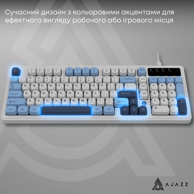 Дротова клавіатура Ajazz AF98 Glacier Blue (AF98-GB) - изображение 13
