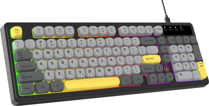 Дротова клавіатура Ajazz AF98 Black Gray Yellow (AF98-BGY) - изображение 2