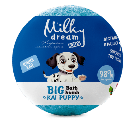 Бомба для ванн Milky Dream kids “Цуцик Кай” 190 г с сюрпризом - Фото 2 Бомба для ванн Milky Dream kids “Цуцик Кай” 190 г с сюрпризом - изображение 2