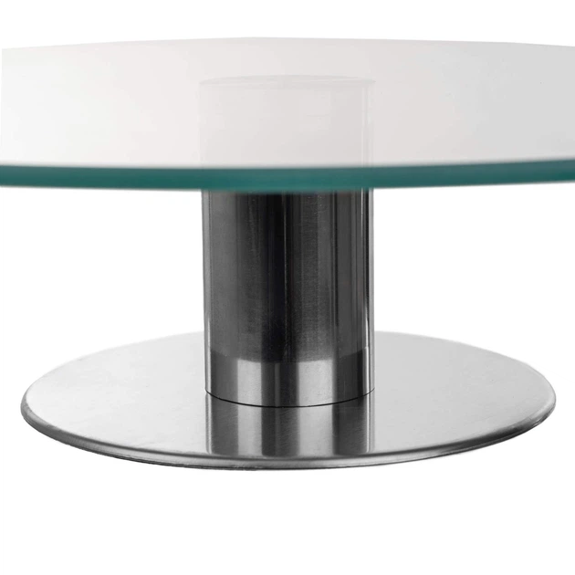 Підставка для торта обертова Kadax Tropea скляна 28 см (5906638319253) - зображення 4