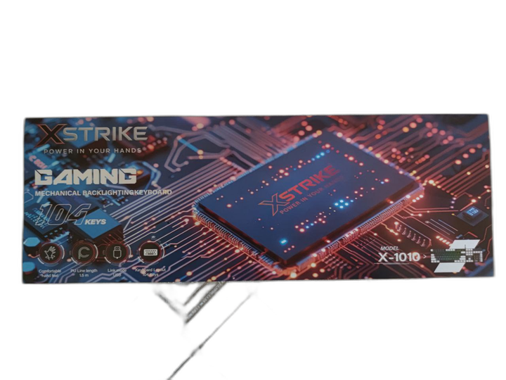 Механічна ігрова клавіатура XSTRIKE X-1010 PRO USB з RGB-підсвіткою, червоні свічі, 104 клавиши, 26 клавіш Anti-Ghosting, повнорозмірна - зображення 13