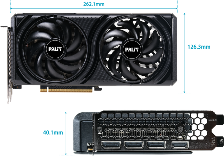 Видеокарта Palit GF RTX 5060 8GB GDDR7 Infinity 2 OC (NE75060V19P1-GB2063L) - изображение 3