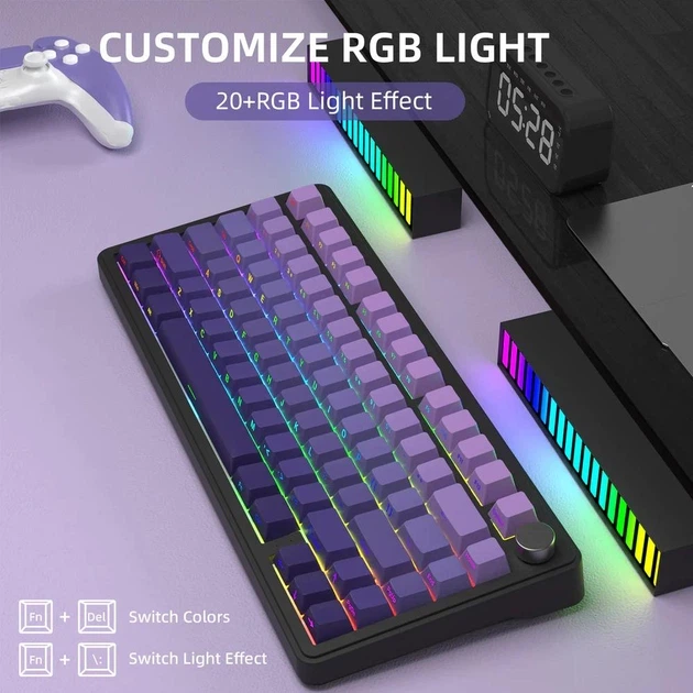 Ігрова механічна клавіатура ATTACK SHARK X85 Gradient Violet - зображення 6