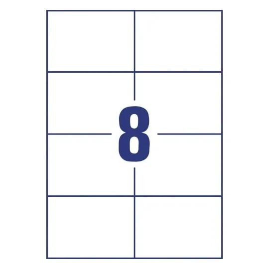 Самоклеючі етикетки Avery Paper A4 105×74 мм Прямокутні Білі 800 шт. L7183-100 (4004182770085) - зображення 2