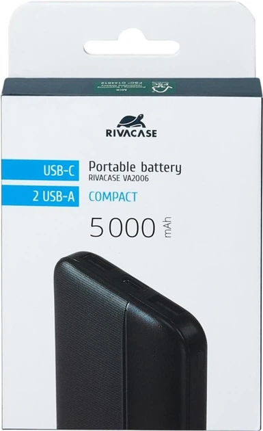 УМБ RIVACASE VA2006 5000 mAh 10W Black (4260709014838) - зображення 2