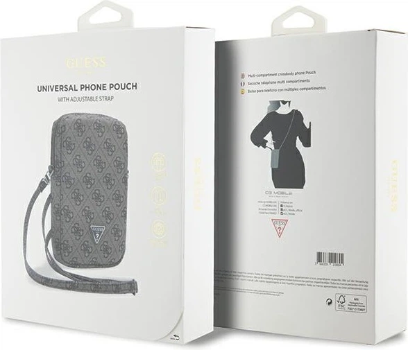 Сумка Guess 4G Triangle Metal Logo Wallet Zipper Pouch Brown (GUWBZP4GFTSW) - зображення 5