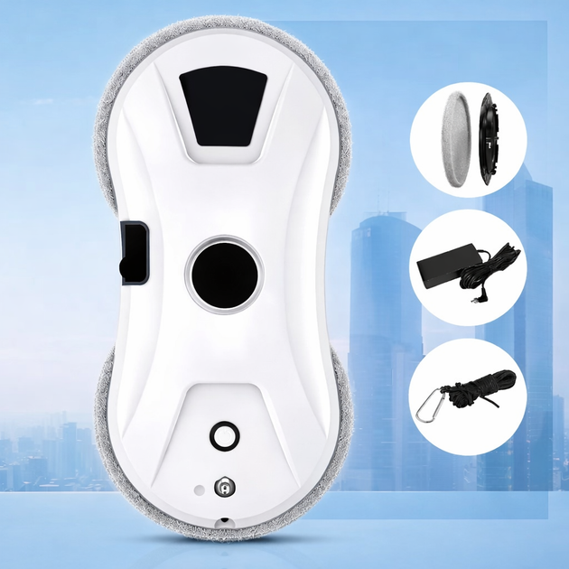 Робот для миття вікон Germatic W14S з ультразвуковим розпиленням води, пультом ДУ, Bluetooth-керуванням та страхувальним тросом - Фото 6 Робот для миття вікон Germatic W14S з ультразвуковим розпиленням води, пультом ДУ, Bluetooth-керуванням та страхувальним тросом - зображення 6