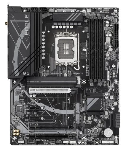 Материнська плата LGA1700, Gigabyte Z790 EAGLE AX, Z790, 4xDDR5, Int.Video(CPU), 4xSATA3, 3xM.2, 1xPCI-E 5.0 x16, 1xPCI-E 4.0 x16, 1xPCI-E 3.0 x16, 2xPCI-E 3.0 x1, Realtek 7.1, Realtek 2.5GbE, WiFi 6E, Bluetooth 5.3, 9xUSB3.2/6xUSB2.0, HDMI/DP, ATX - зображення 2