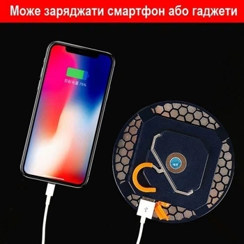 USB LED Ліхтар на акумуляторі підвісна лампа з функцією powerbank 9900mAh для кемпінгу і надзвичайних ситуацій під час відключень світла вуличний світильник фонарик із підвісним гачком та магнітом Холодне світло (Mos-14) - зображення 5