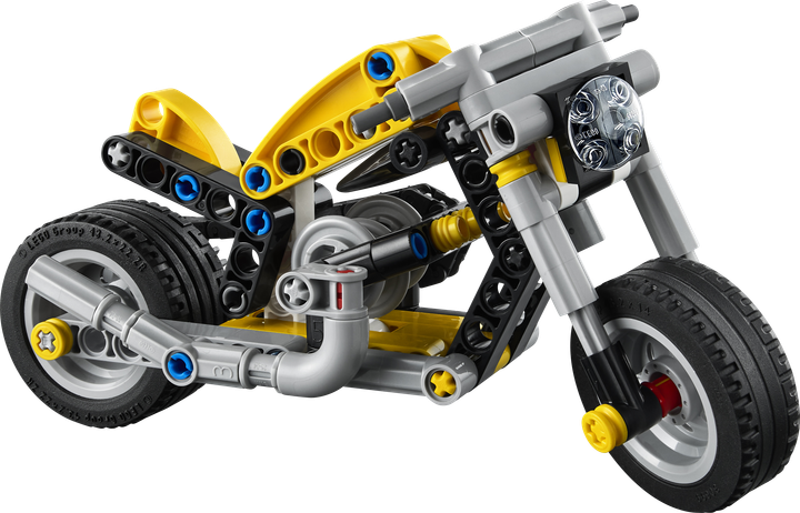 Zestaw klocków LEGO Technic Żółty motocykl 151 element (42225) - obraz 2